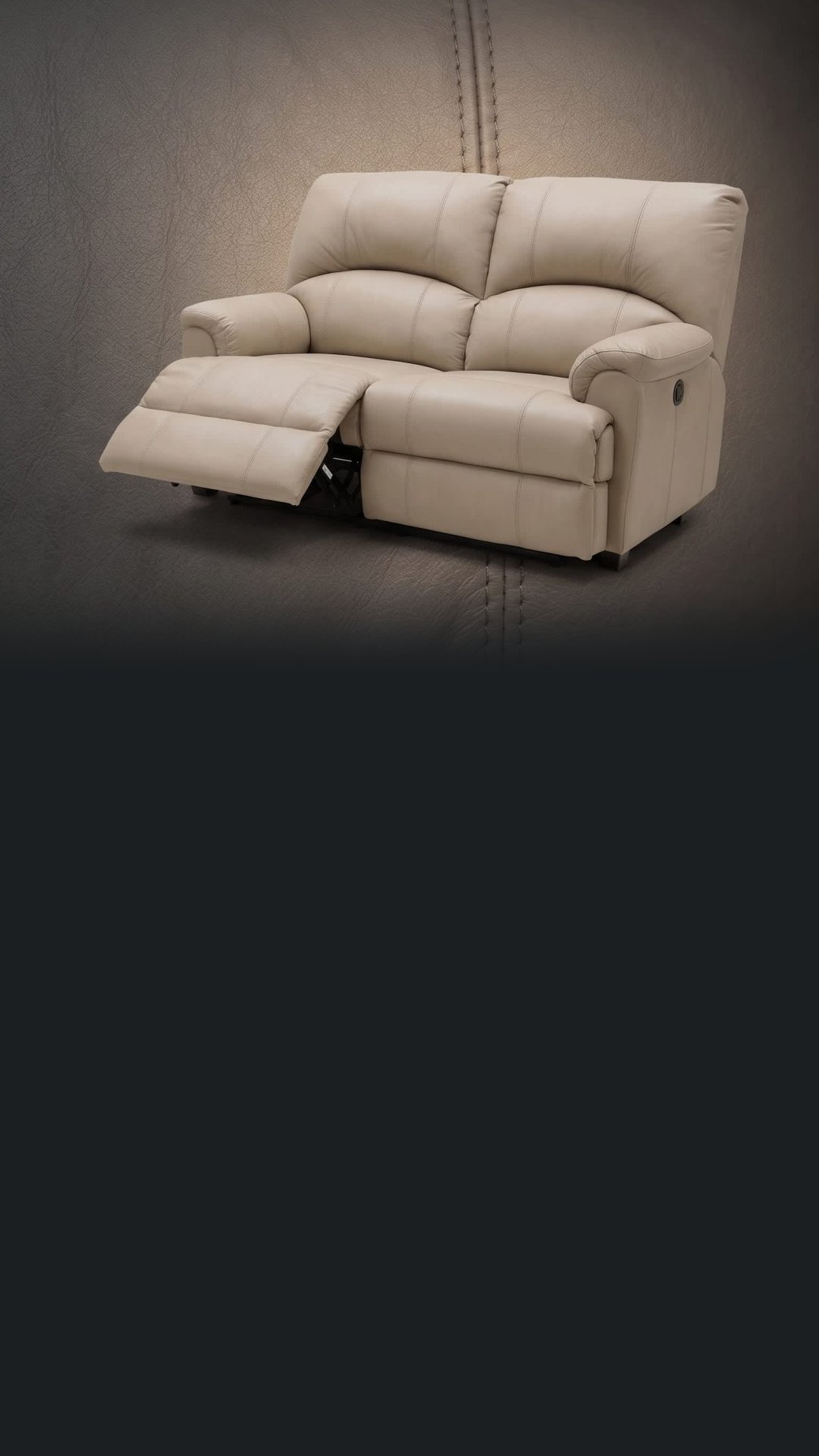 Sillón Felipe Relax contemporáneo tapizado en cuero vacuno Roteva