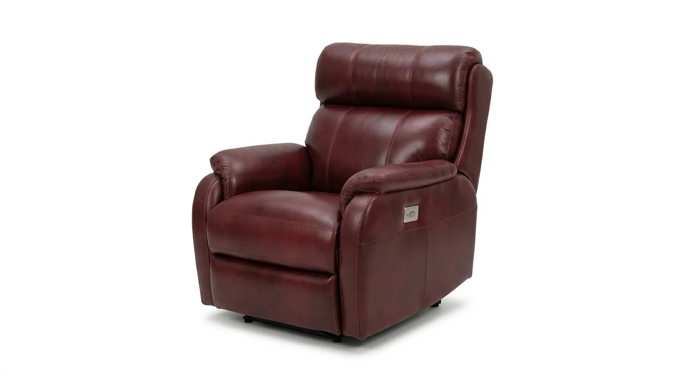 Sillón Meca Relax en 100% cuero argentino con sistema relax One Touch Roteva